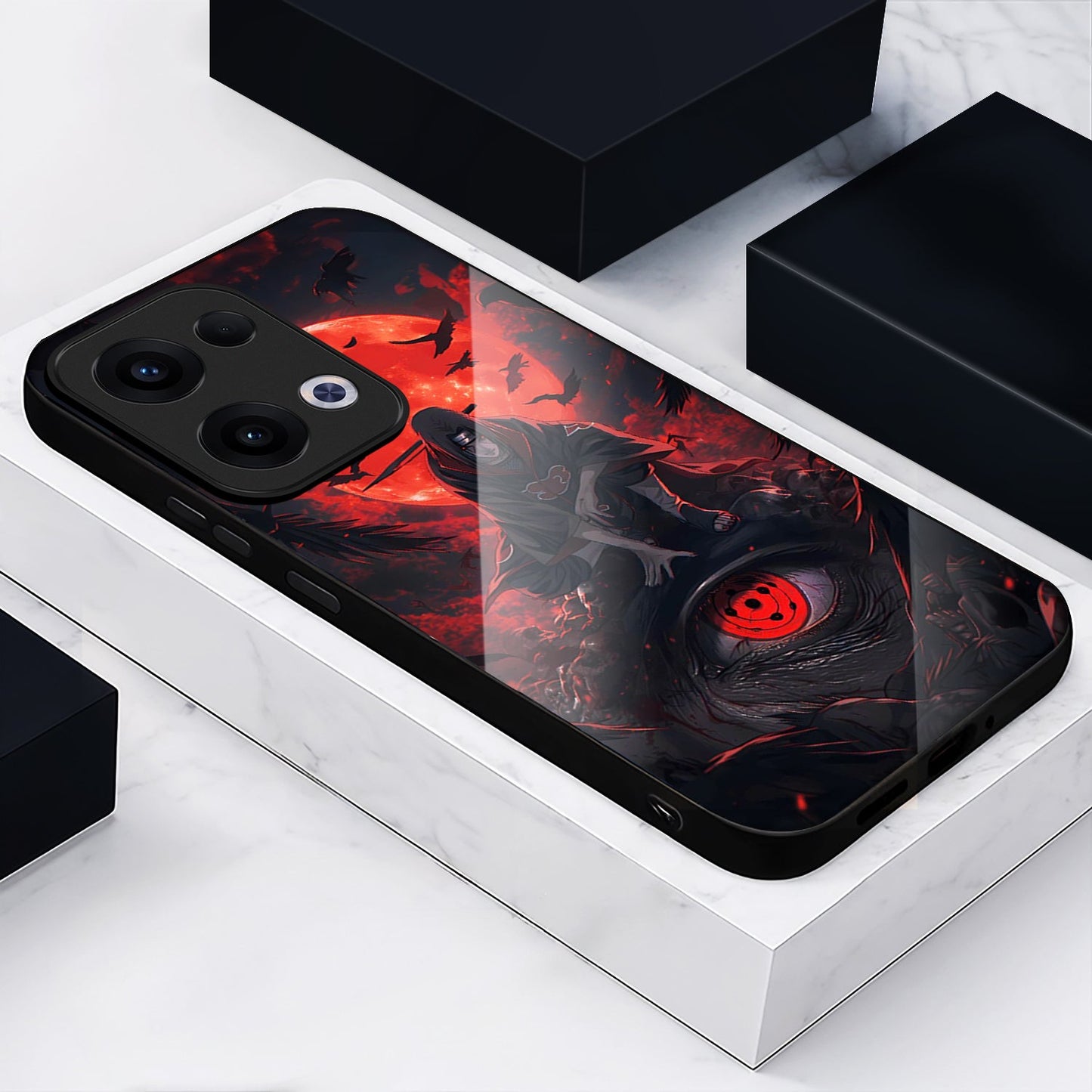 Oppo Reno 13 5G Premium Acrylic Shockproof Glass Back Case (Shadow Eye)