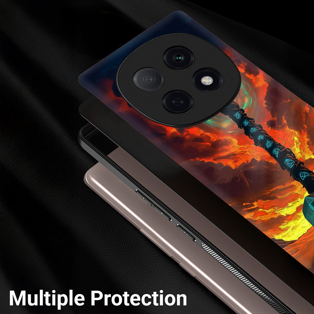 OPPO F29 Pro 5G Premium Acrylic Shockproof Glass Back Case (Mjolnir Glow)