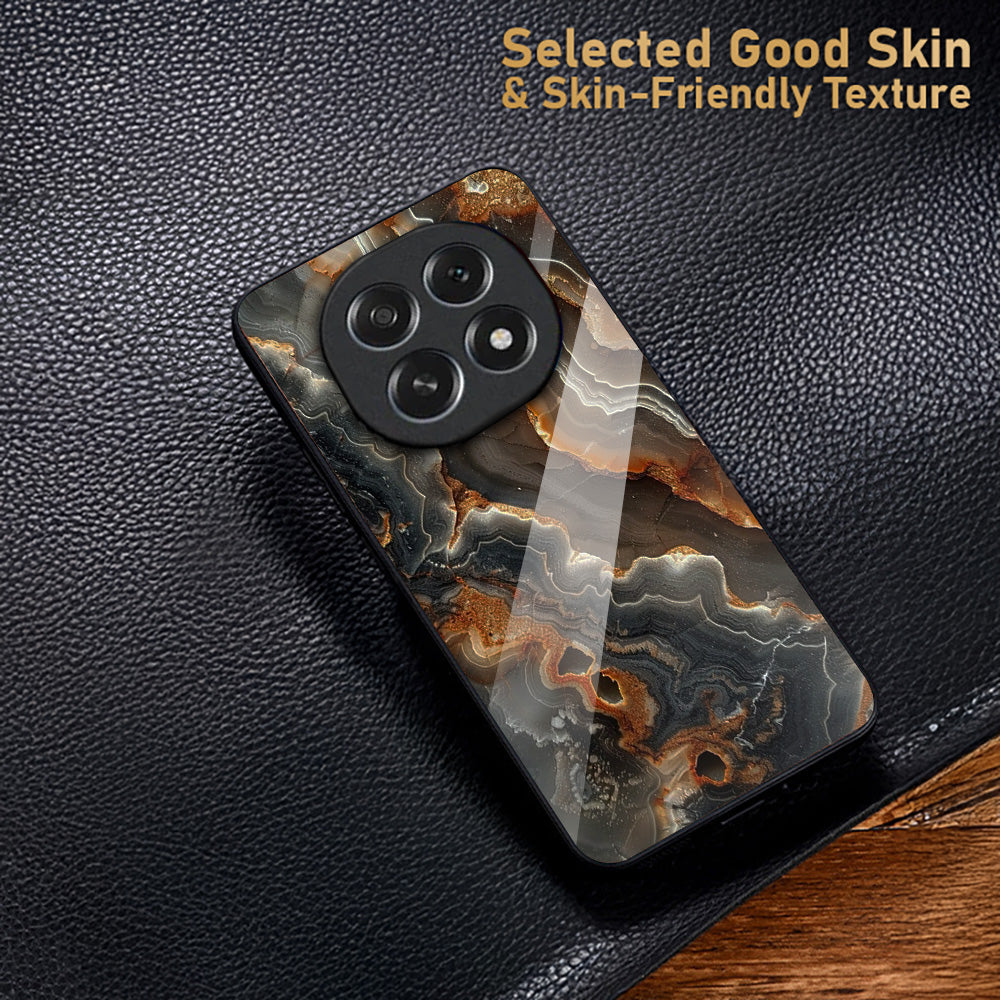 OPPO F29 Pro 5G Premium Acrylic Shockproof Glass Back Case (Golden Mosaic)