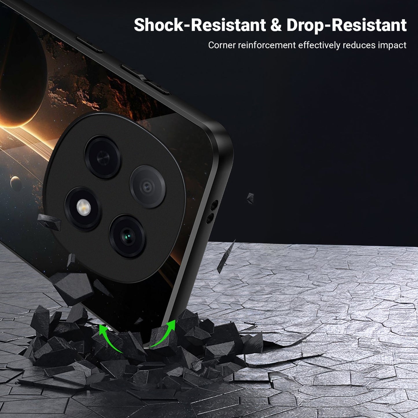 OPPO F29 Pro 5G Premium Acrylic Shockproof Glass Back Case (Orbit Horizon)