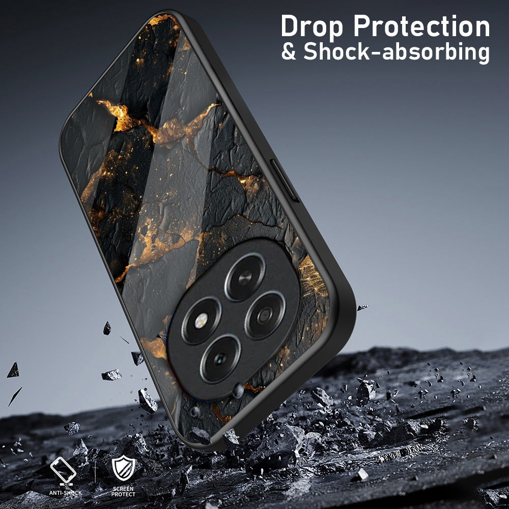 OPPO F29 Pro 5G Premium Acrylic Shockproof Glass Back Case (Volcanic Gold)