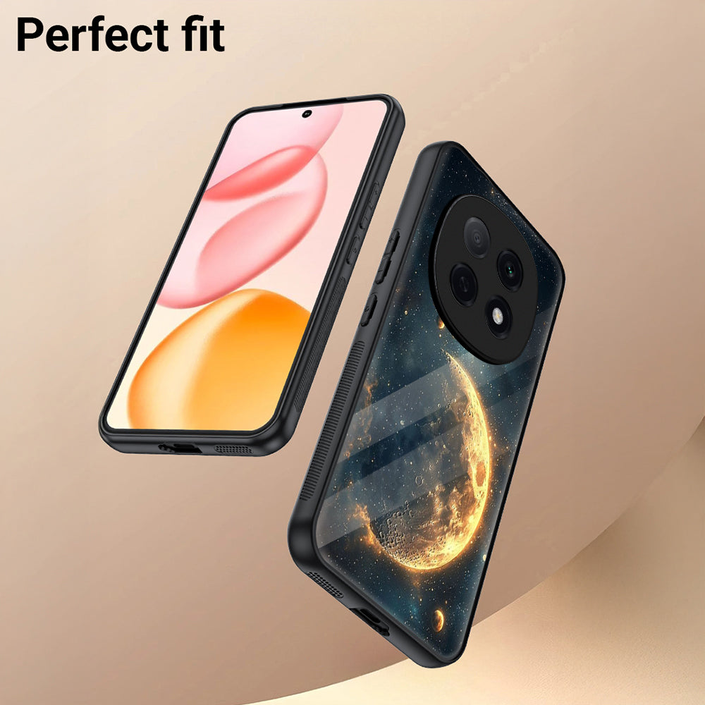 OPPO F29 Pro 5G Premium Acrylic Shockproof Glass Back Case (Golden Moon)