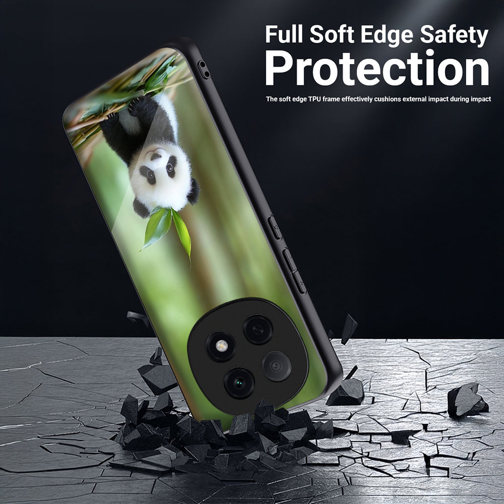 OPPO F29 Pro 5G Premium Acrylic Shockproof Glass Back Case (Bamboo Buddy Panda)