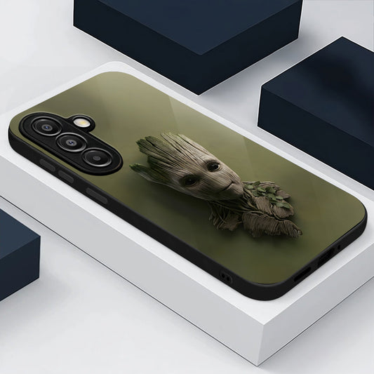 Samsung Galaxy A56 Premium Acrylic Shockproof Glass Back Case (Tree Buddy)