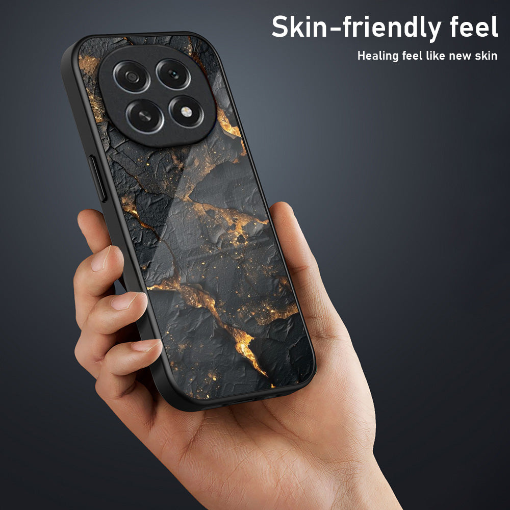 OPPO F29 Pro 5G Premium Acrylic Shockproof Glass Back Case (Volcanic Gold)