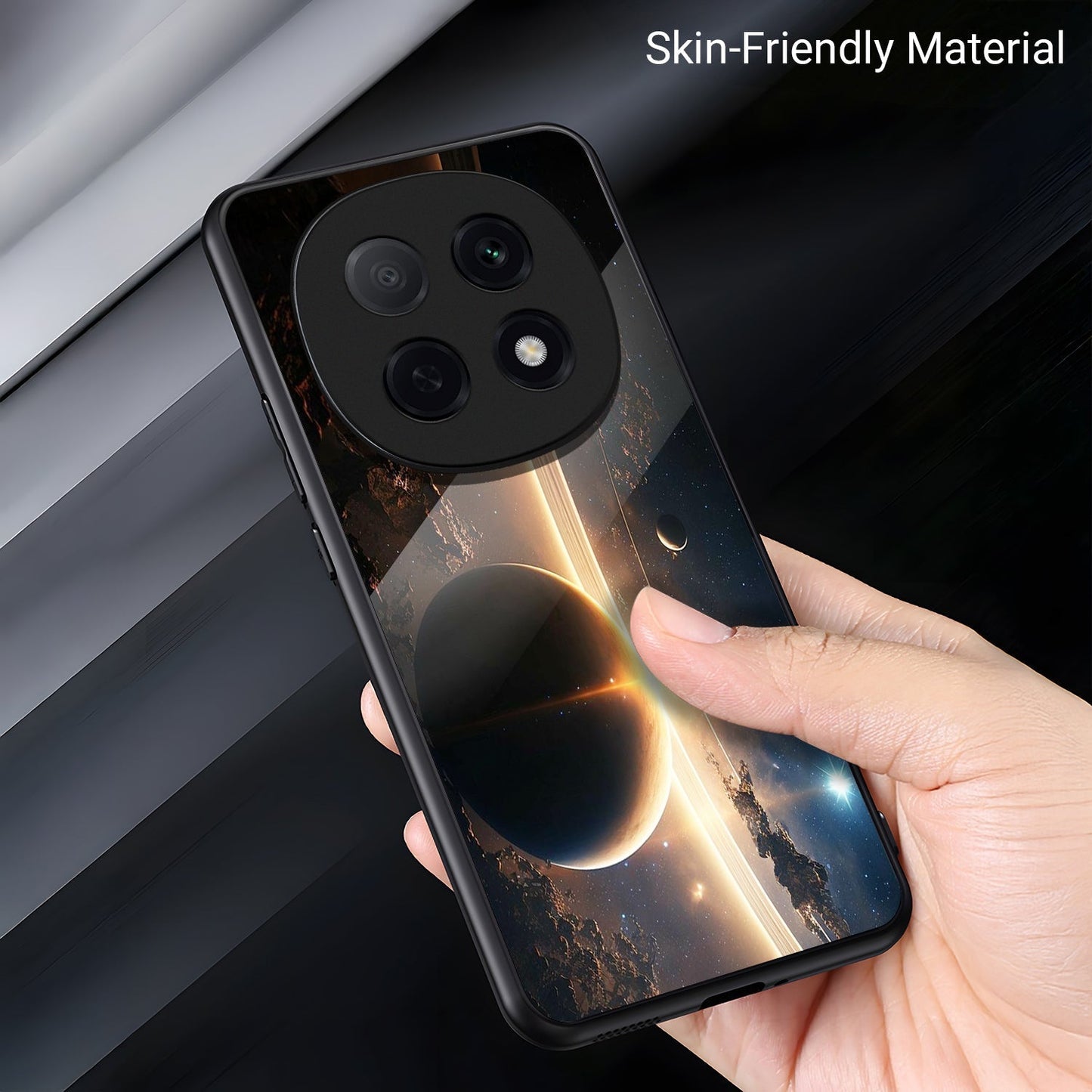 OPPO F29 Pro 5G Premium Acrylic Shockproof Glass Back Case (Orbit Horizon)