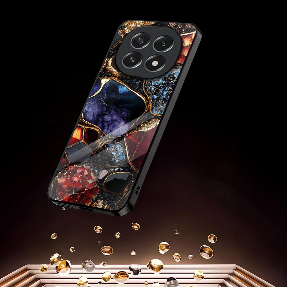 OPPO F29 Pro 5G Premium Acrylic Shockproof Glass Back Case (Royal Gemstone)