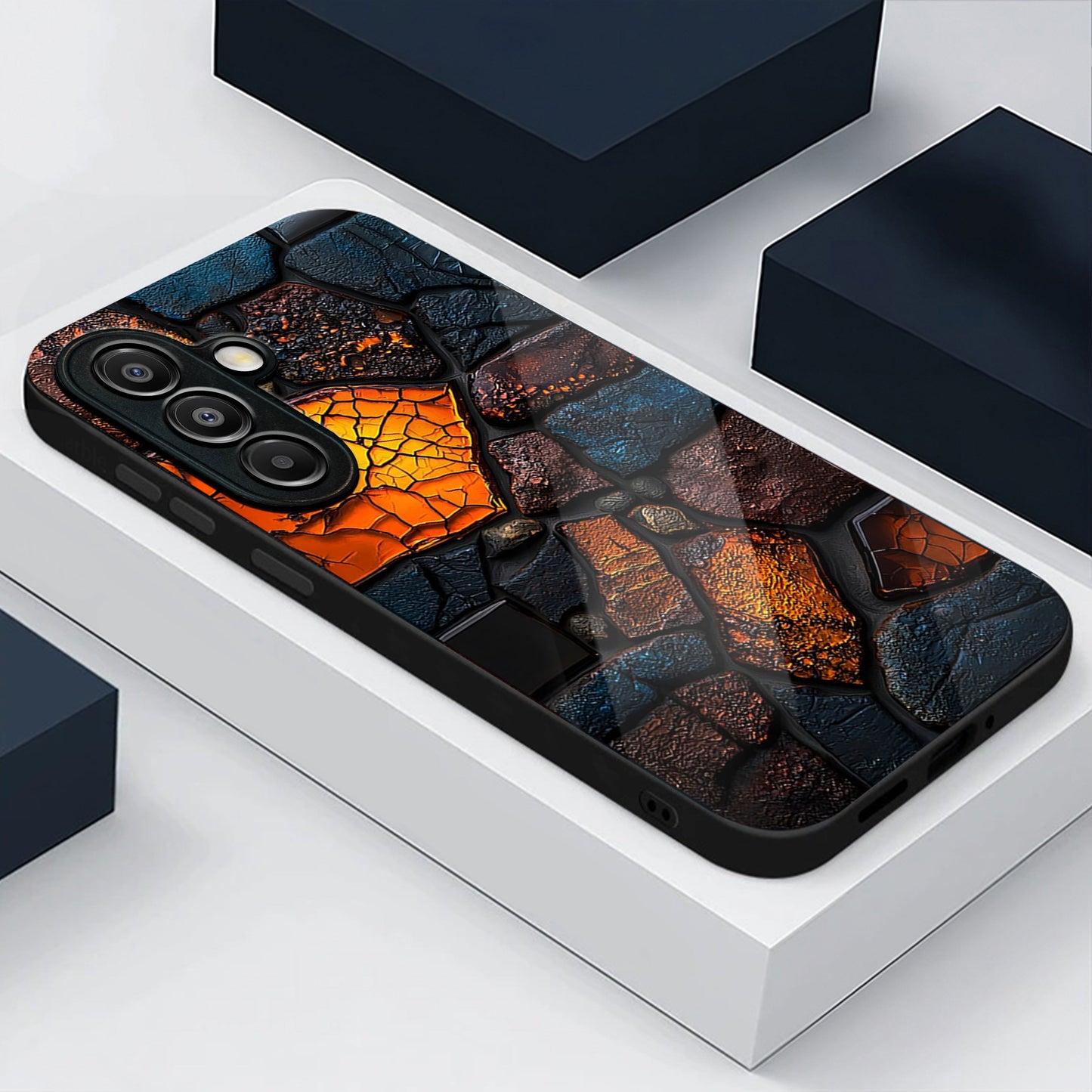 Samsung Galaxy A36 Premium Acrylic Shockproof Glass Back Case (StoneAura)