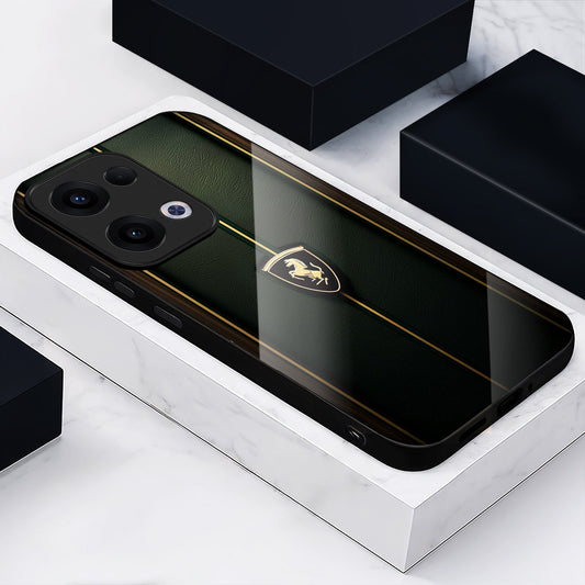 Oppo Reno 13 5G Premium Acrylic Shockproof Glass Back Case (Luxe Armor)