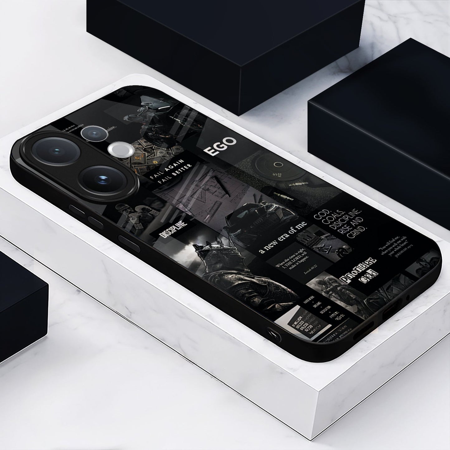 Vivo V60 5G Premium Acrylic Shockproof Glass Back Case (New Era)