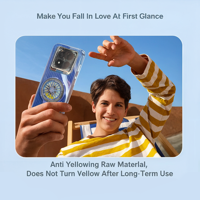 Redmi Note 14 Pro+ Luxury Dual Layer Hybrid Camera Wheel Rotating Case