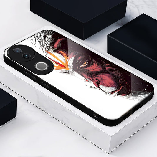 Vivo V50 5G Premium Acrylic Shockproof Glass Back Case (Hanuman)