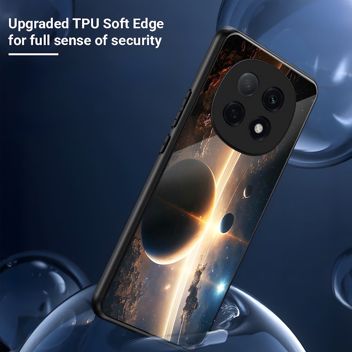 OPPO F29 Pro 5G Premium Acrylic Shockproof Glass Back Case (Orbit Horizon)