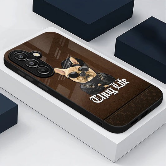 Samsung Galaxy A56 Premium Acrylic Shockproof Glass Back Case (Thug Life)