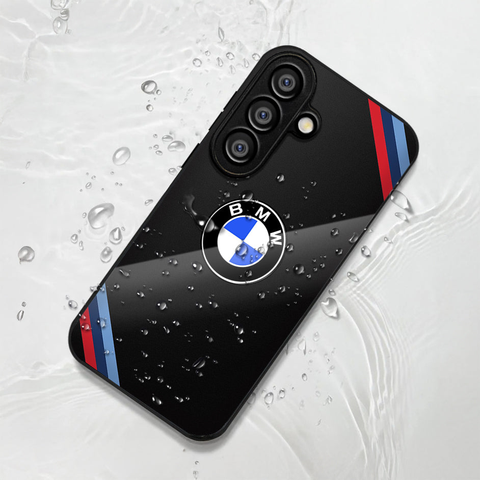 Samsung Galaxy A36 5G Premium Acrylic Shockproof Glass Back Case (Luxury BMW)