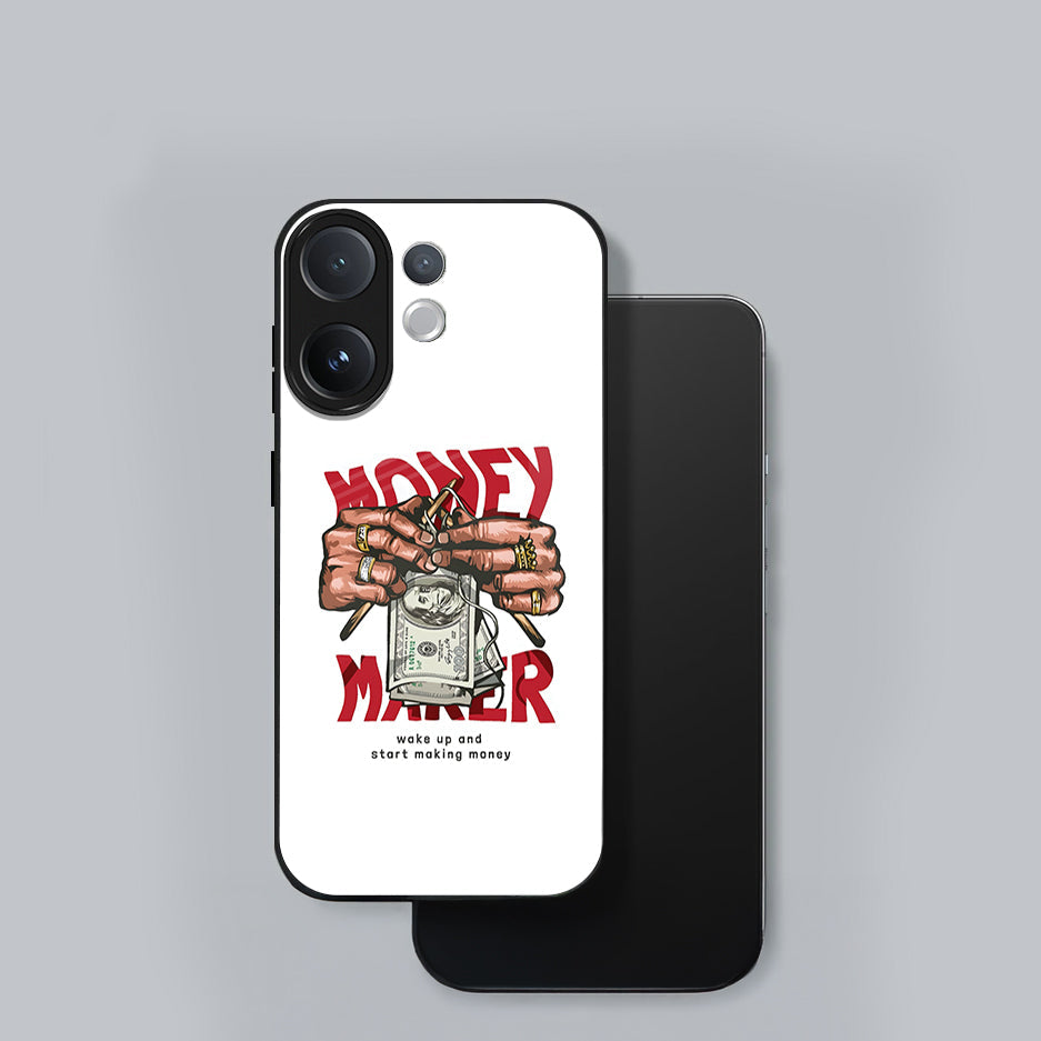 Vivo V60 5G Premium Acrylic Shockproof Glass Back Case (Money Maker)