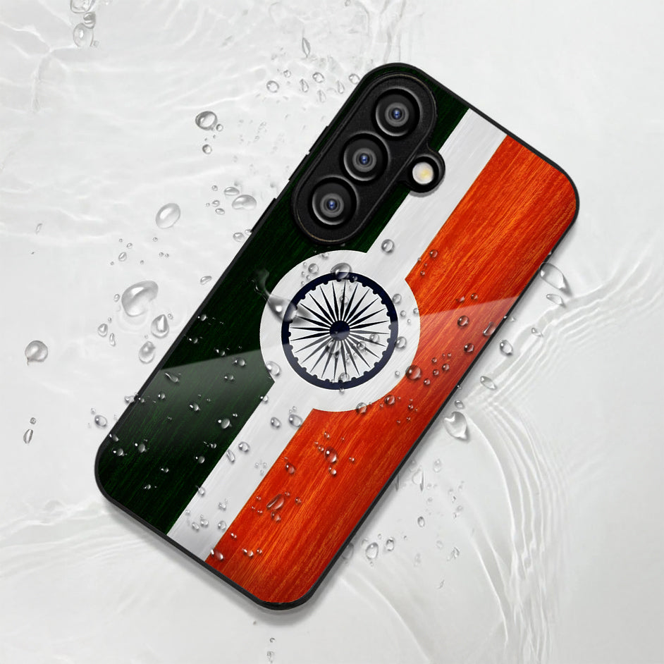 Samsung Galaxy A56 5G Premium Acrylic Shockproof Glass Back Case (India Pride)