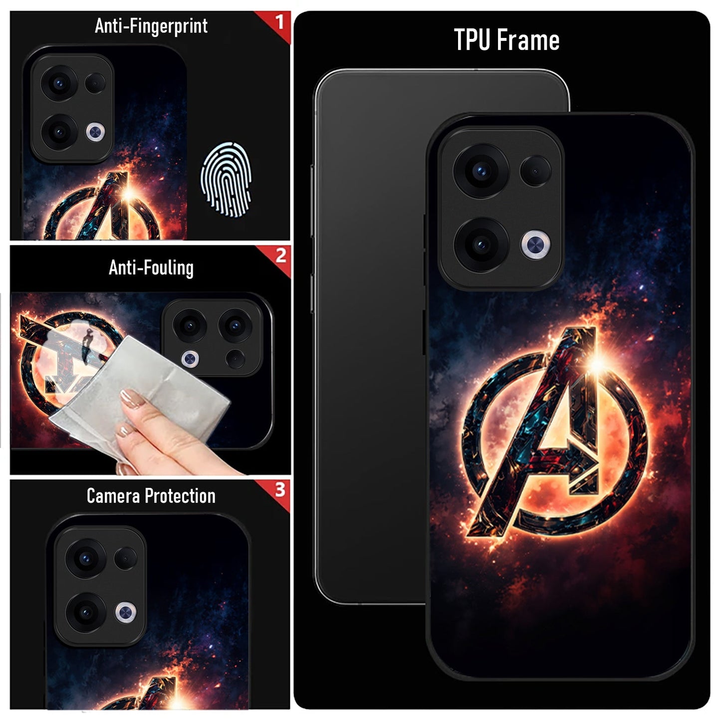 Oppo Reno 13 5G Premium Acrylic Shockproof Glass Back Case (Infinity Guard)