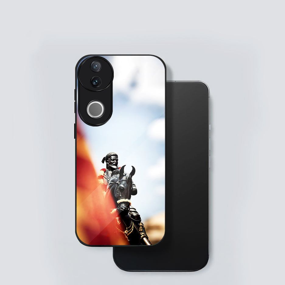 Vivo V50 5G Premium Acrylic Shockproof Glass Back Case (Maratha King)