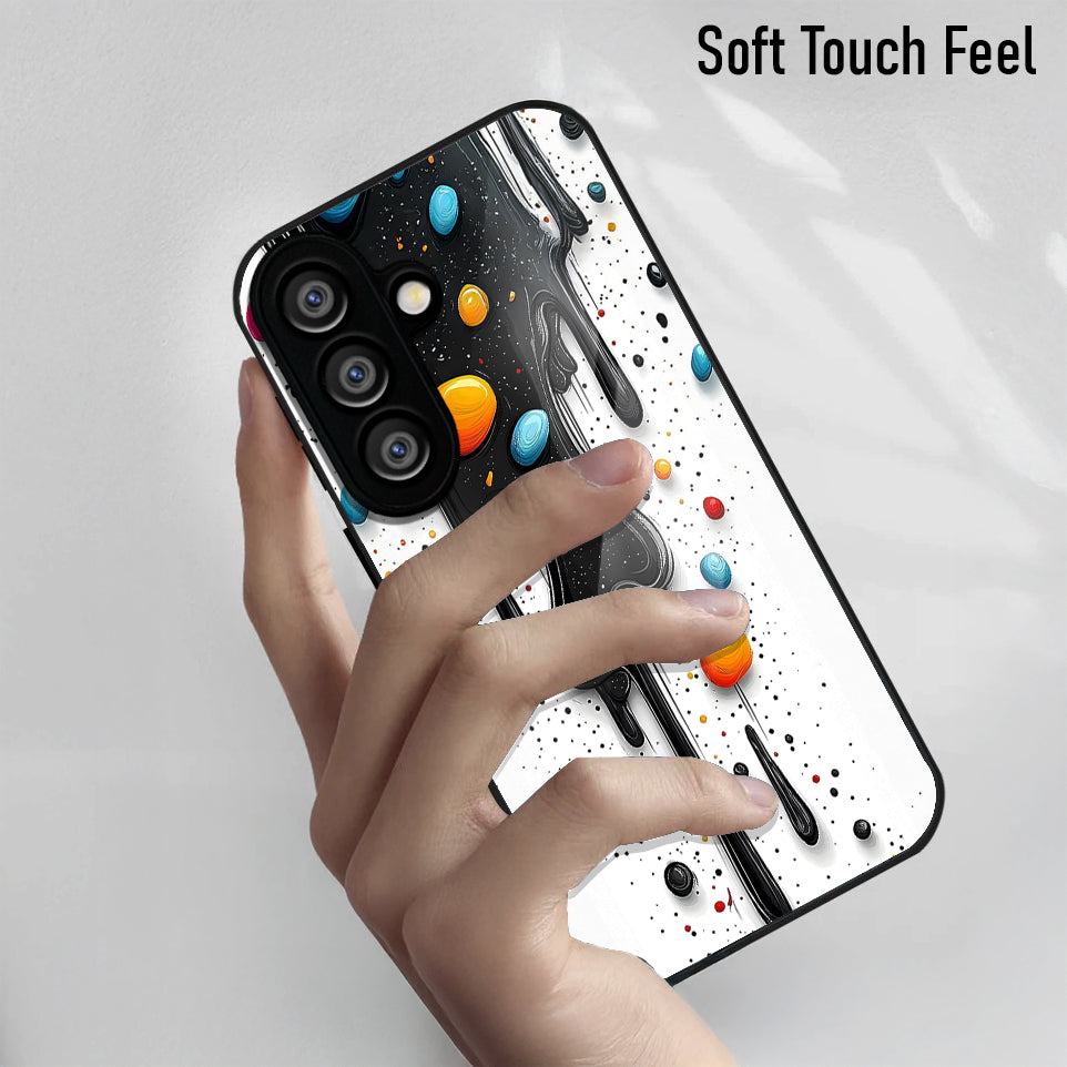 Samsung Galaxy A36 5G Premium Acrylic Shockproof Glass Back Case (Liquid Colour)