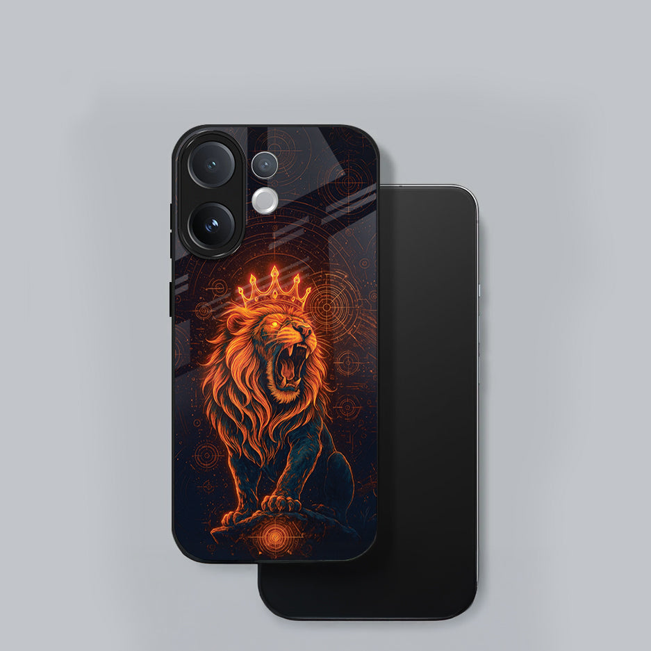 Vivo V60 5G Premium Acrylic Shockproof Glass Back Case (King of Cosmos)