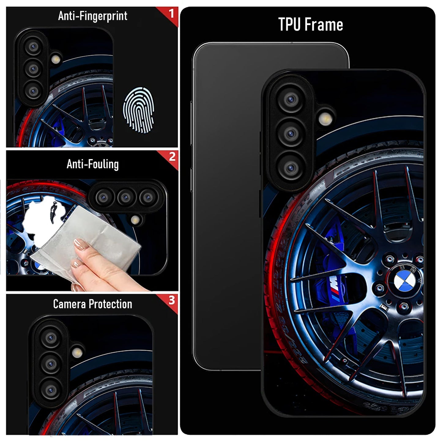 Samsung Galaxy A56 Premium Acrylic Shockproof Glass Back Case (WheelFusion)