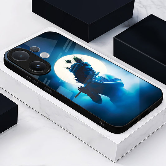 Vivo V60 5G Premium Acrylic Shockproof Glass Back Case (Midnight Krishna)