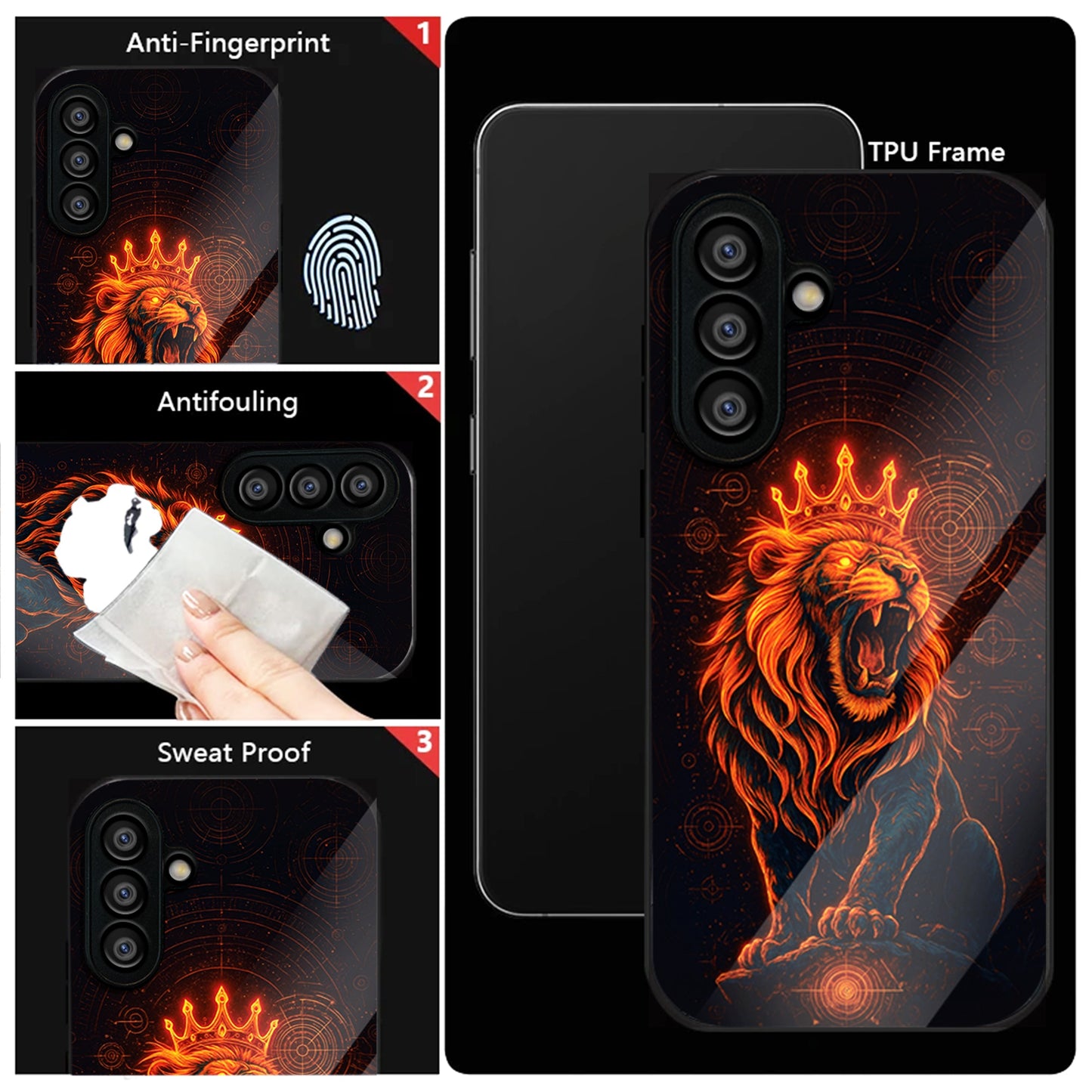 Samsung Galaxy A56 5G Premium Acrylic Shockproof Glass Back Case (King of Cosmos)