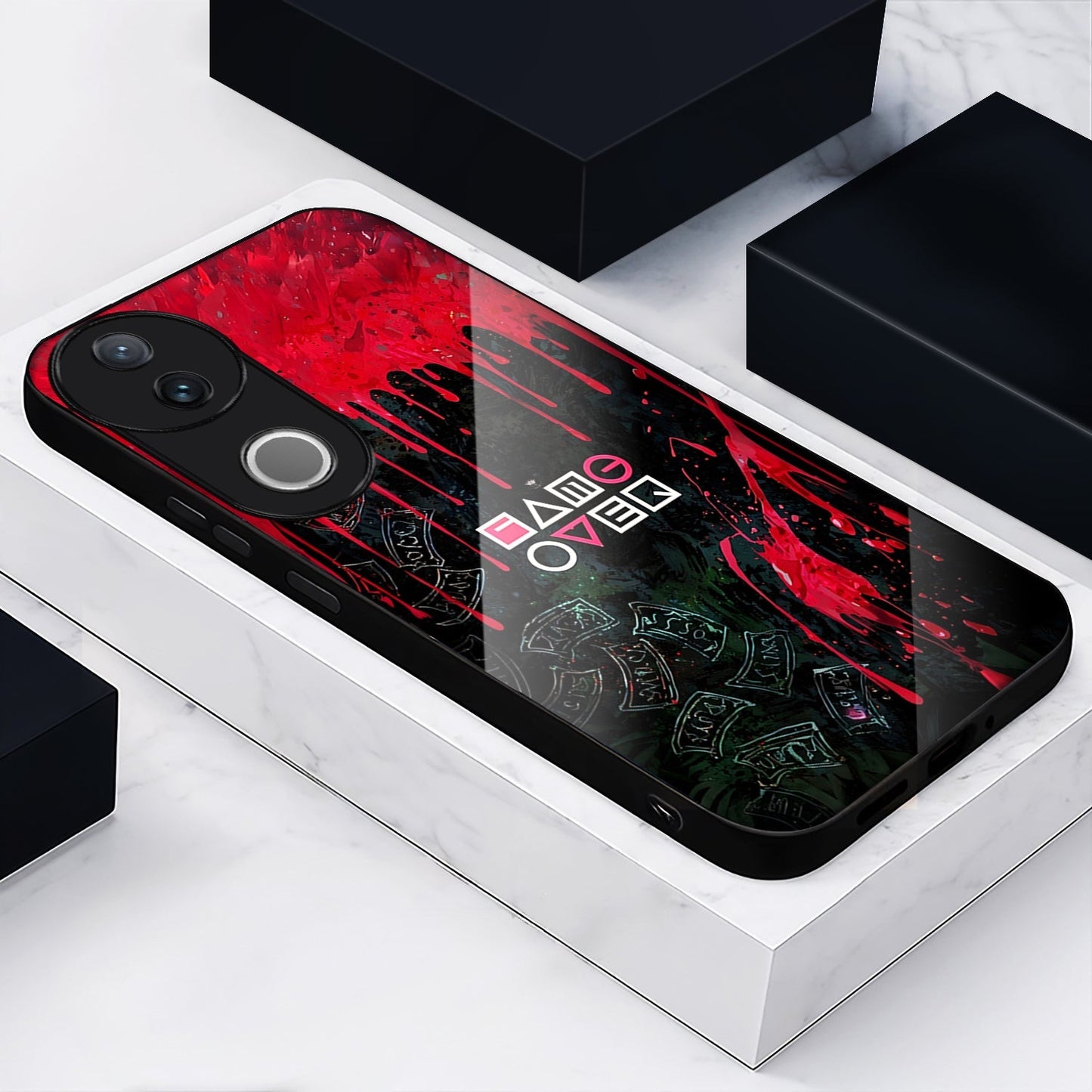 Vivo V50 5G Premium Acrylic Shockproof Glass Back Case (Game Over)