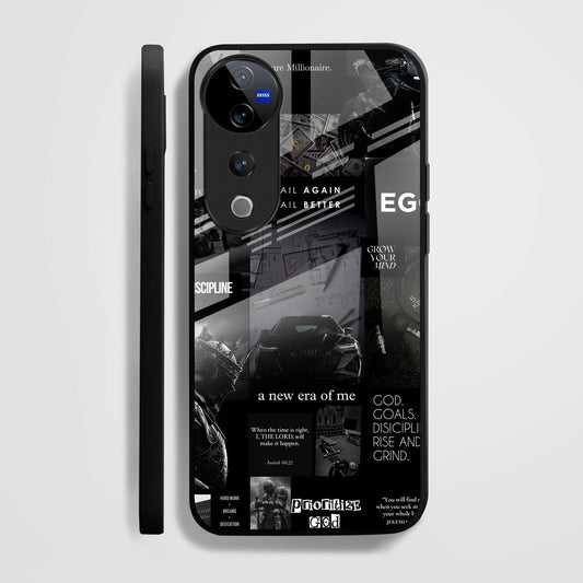 Vivo V40 Pro 5G Premium Acrylic Shockproof Glass Back Case (New Era)