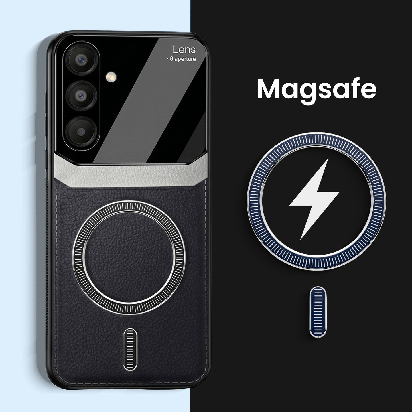 Samsung Galaxy A54 5G Premium Magsafe Magnetic Leather Lens Protective Case