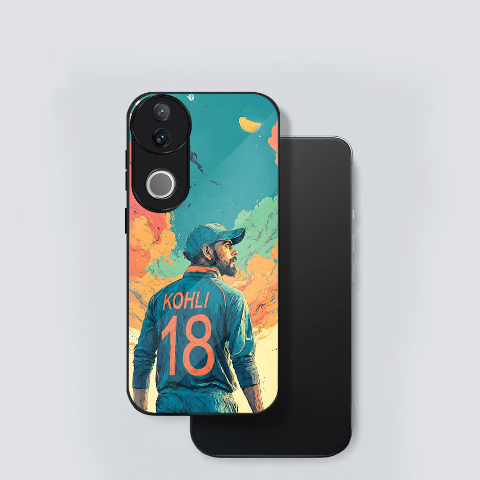 Vivo V50 5G Premium Acrylic Shockproof Glass Back Case (Legend Kohli)