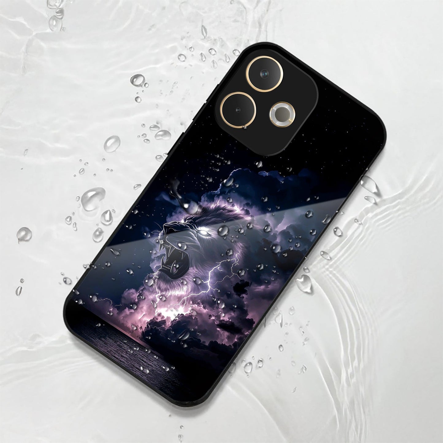 Oppo A5 Pro 5G Premium Acrylic Shockproof Glass Back Case (Storm King)