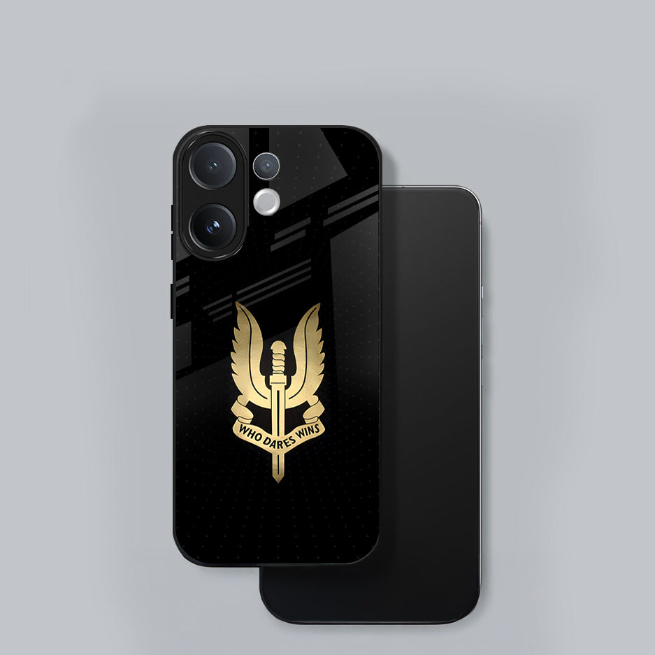 Vivo V60 5G Premium Acrylic Shockproof Glass Back Case ( Dare Wins)