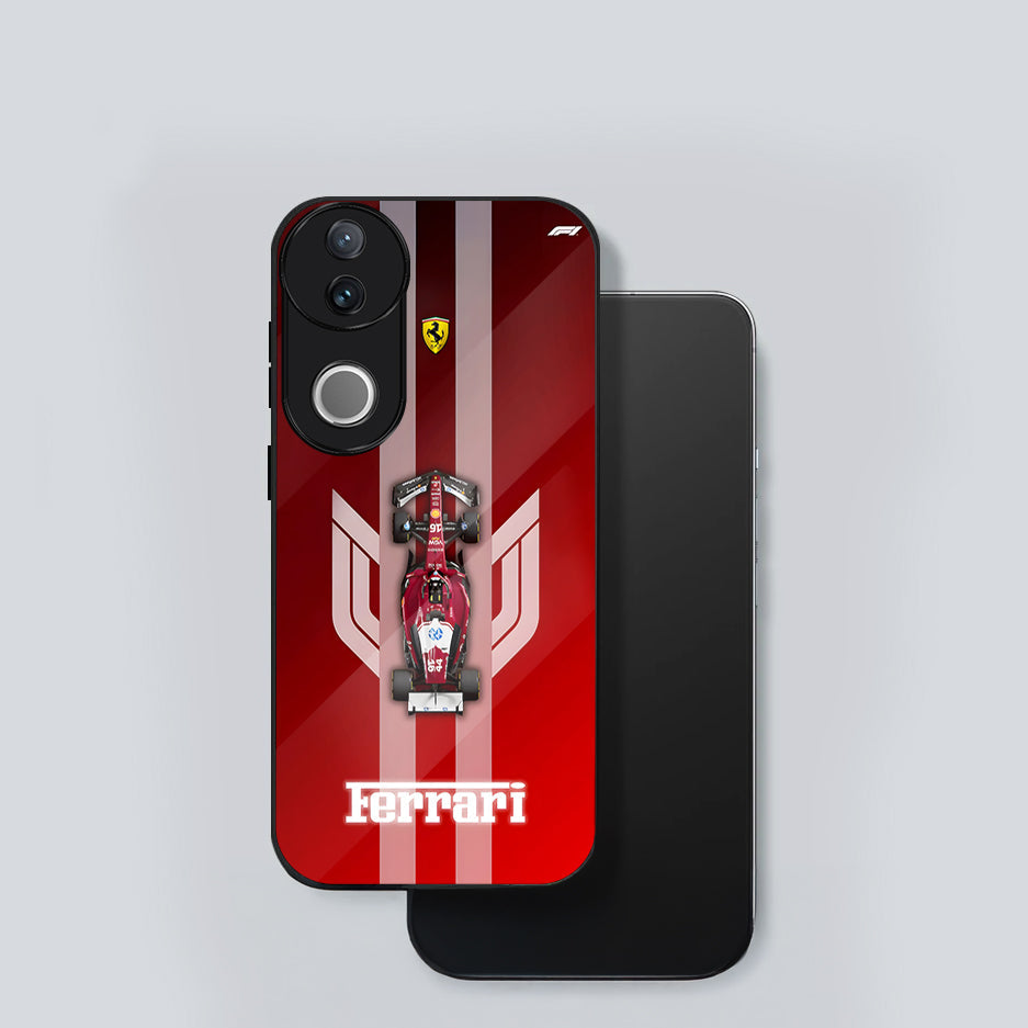 Vivo V50 5G Premium Acrylic Shockproof Glass Back Case (Ferrari F1)