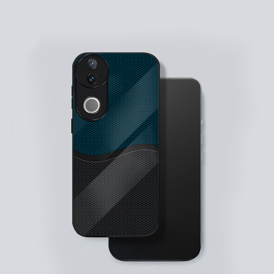 Vivo V50 5G Premium Acrylic Shockproof Glass Back Case (Wave Grid)