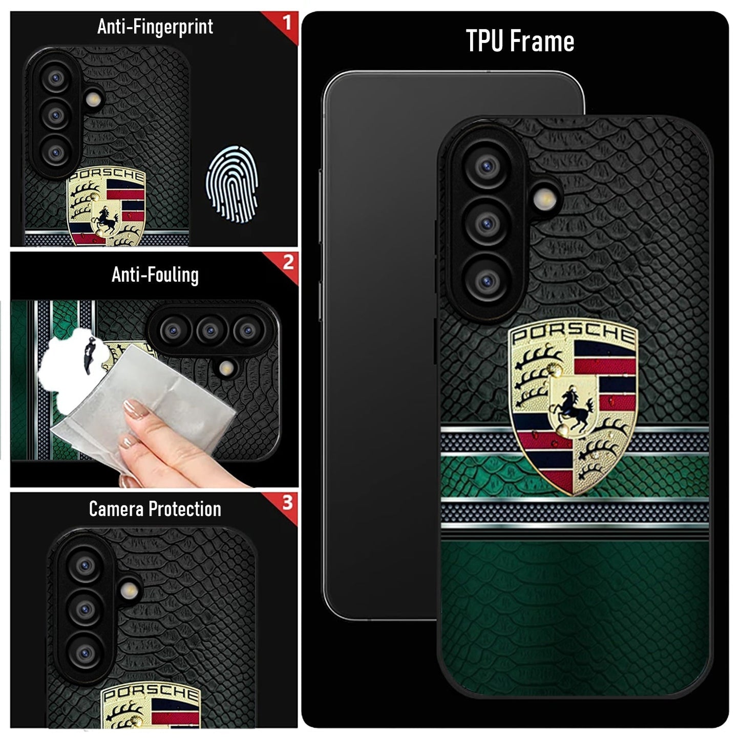 Samsung Galaxy A36 Premium Acrylic Shockproof Glass Back Case (Porsche Prestige)