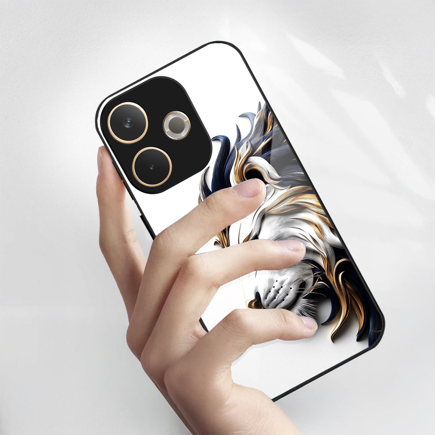 Oppo A5 Pro 5G Premium Acrylic Shockproof Glass Back Case (King’s Flow)