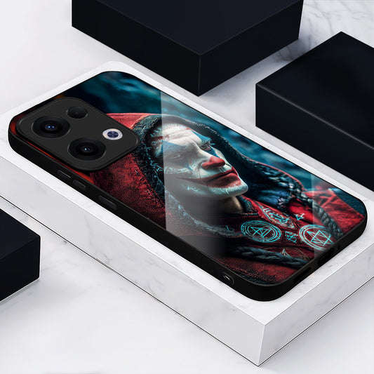 Oppo Reno 13 5G Premium Acrylic Shockproof Glass Back Case (Shadow Joker)