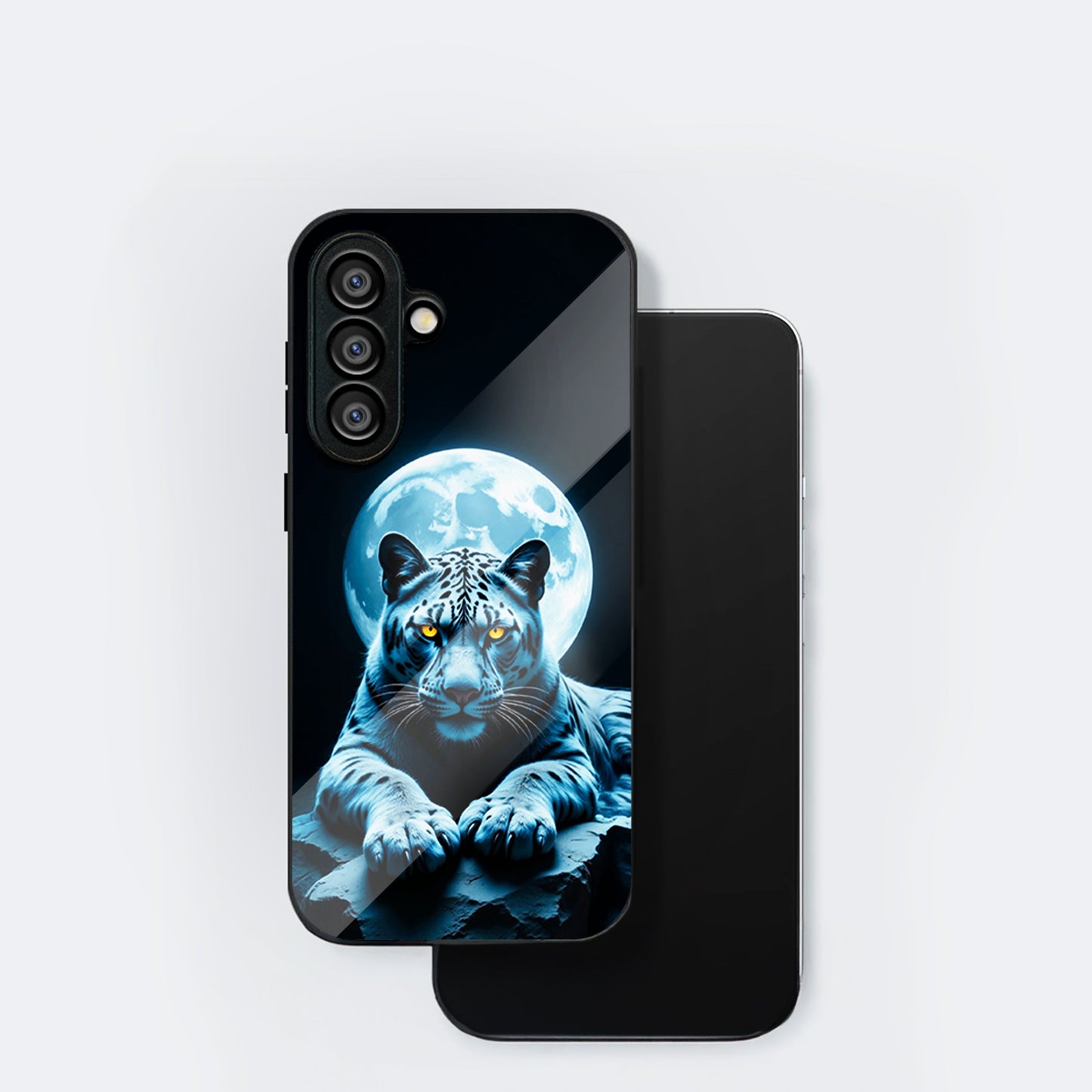 Samsung Galaxy A36 Premium Acrylic Shockproof Glass Back Case (Moon Predator)