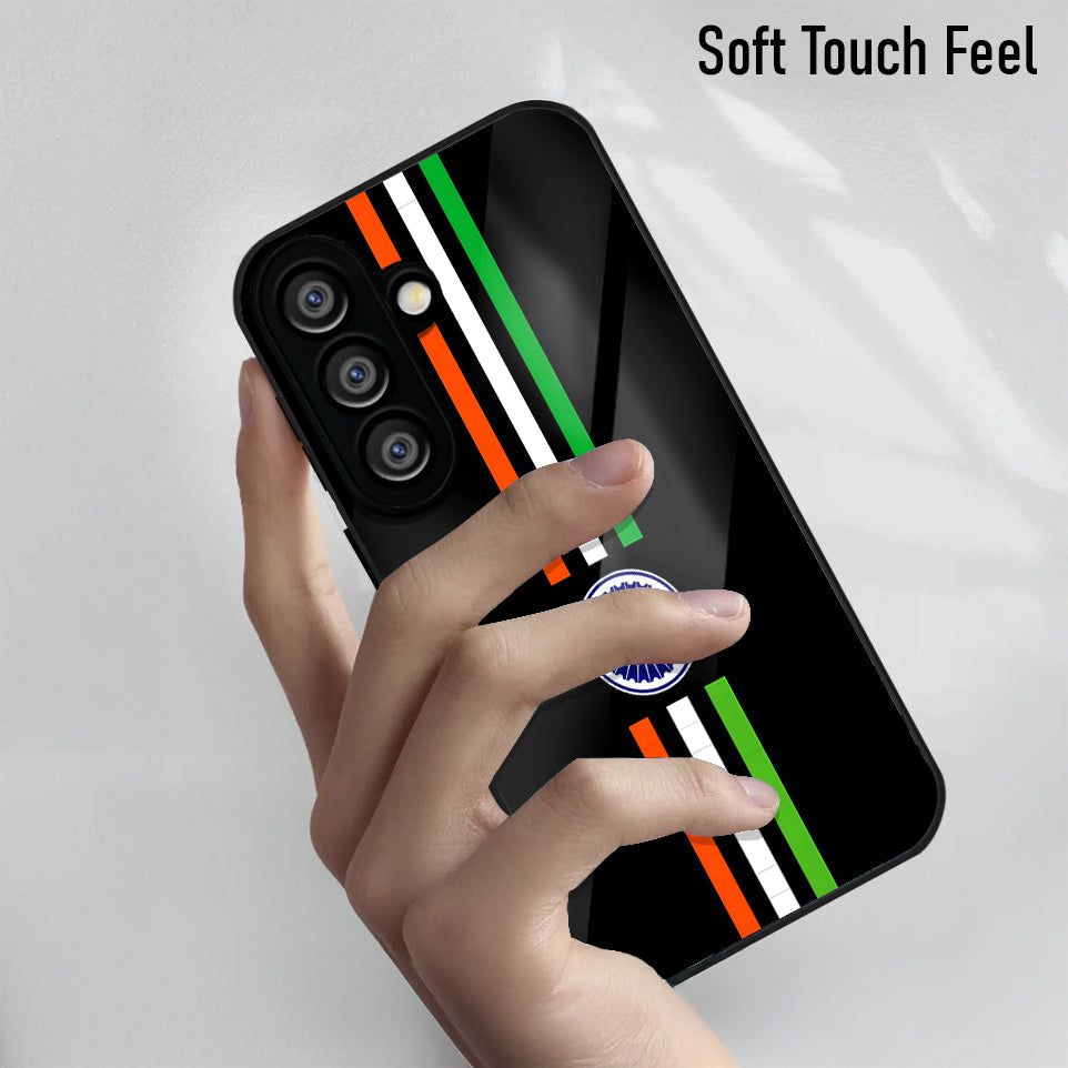 Samsung Galaxy A36 5G Premium Acrylic Shockproof Glass Back Case (Flag Shield)