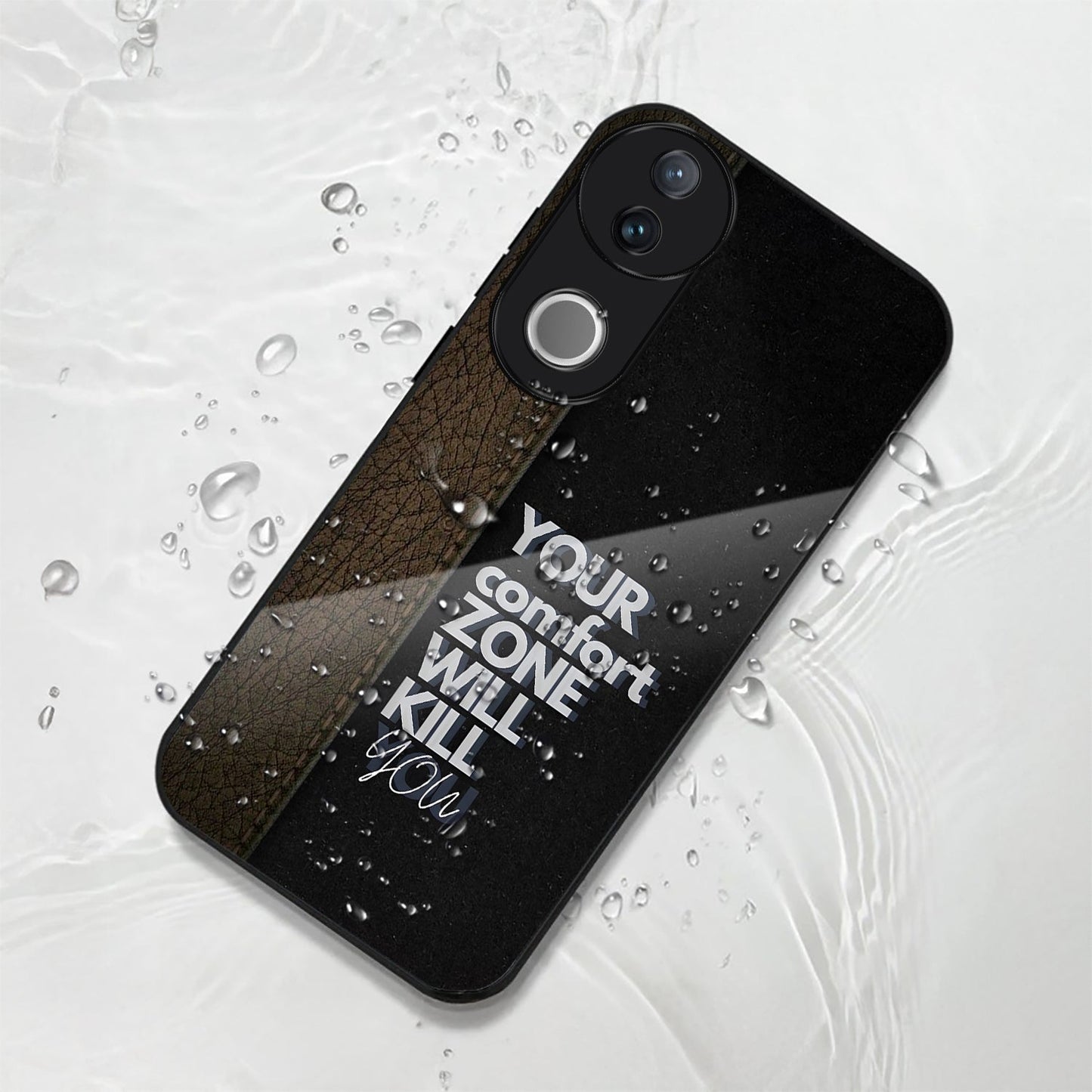 Vivo V50 5G Premium Acrylic Shockproof Glass Back Case (Comfort Zone)