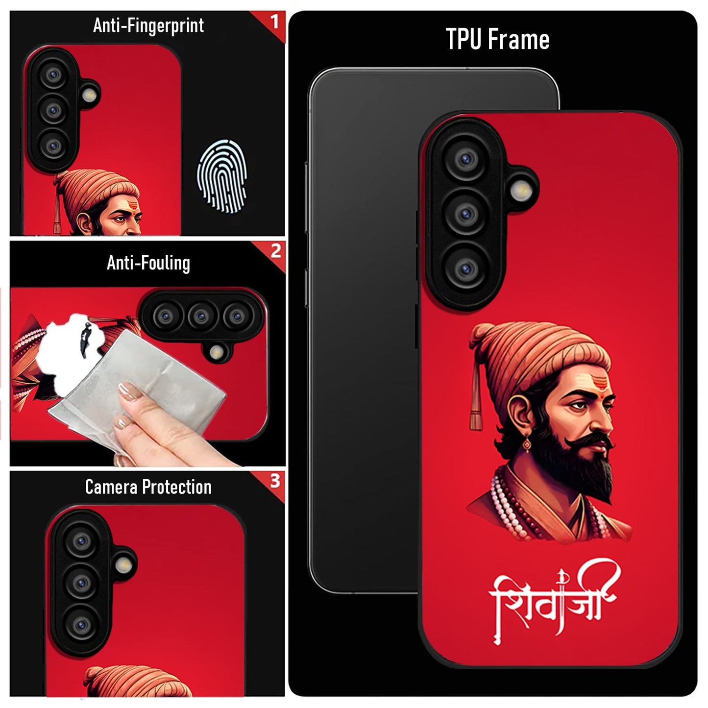 Samsung Galaxy A56 Premium Acrylic Shockproof Glass Back Case (Maratha)