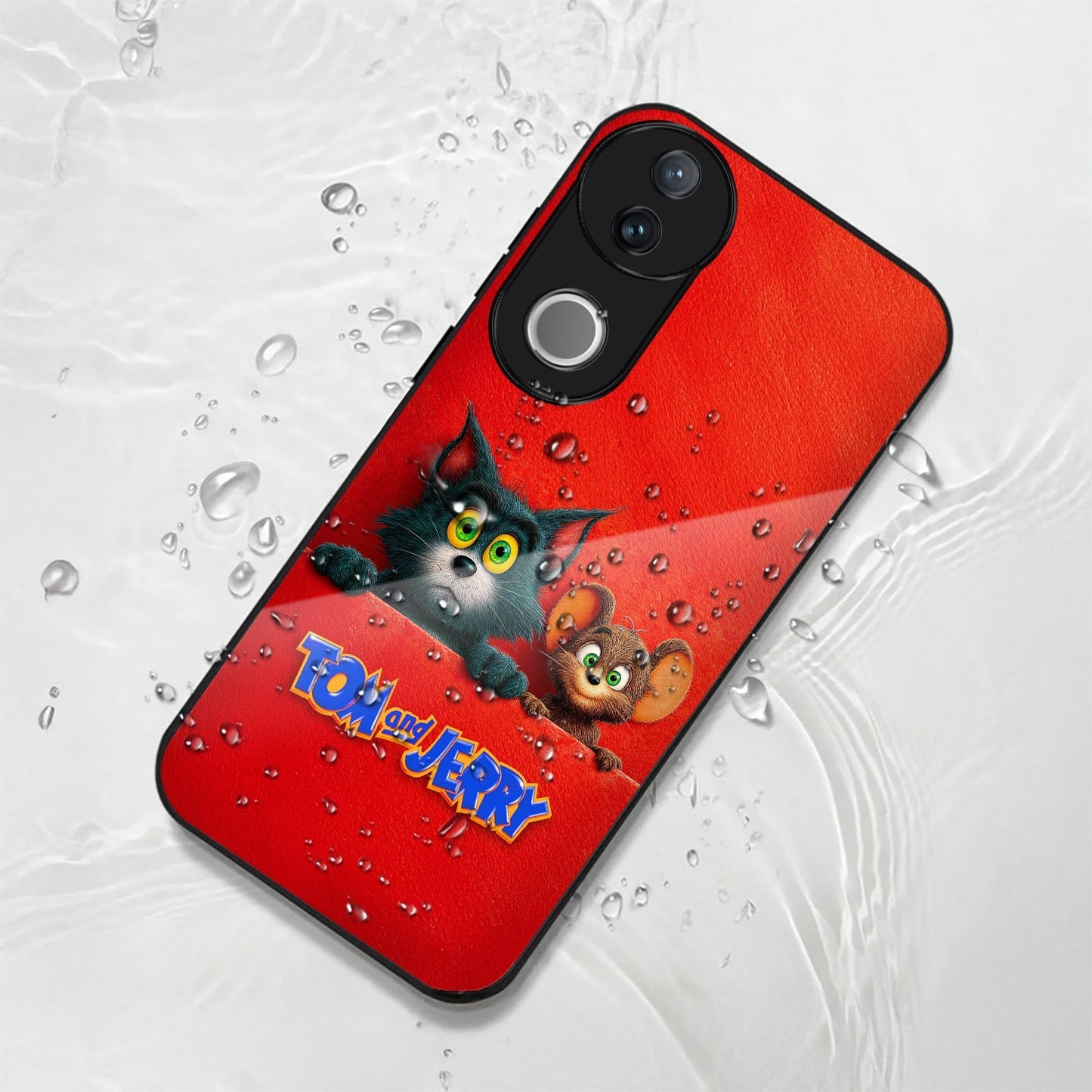 Vivo V50 5G Premium Acrylic Shockproof Glass Back Case (Classic Cartoon)