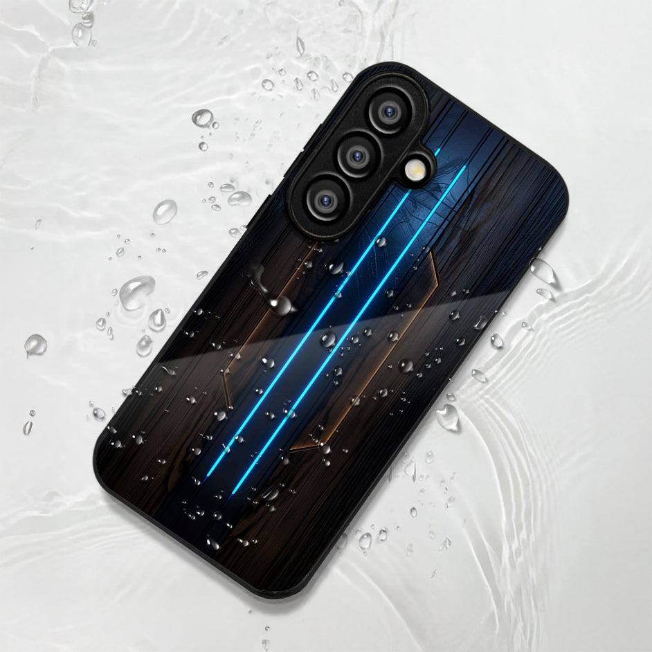 Samsung Galaxy A56 Premium Acrylic Shockproof Glass Back Case (Neon Glow)