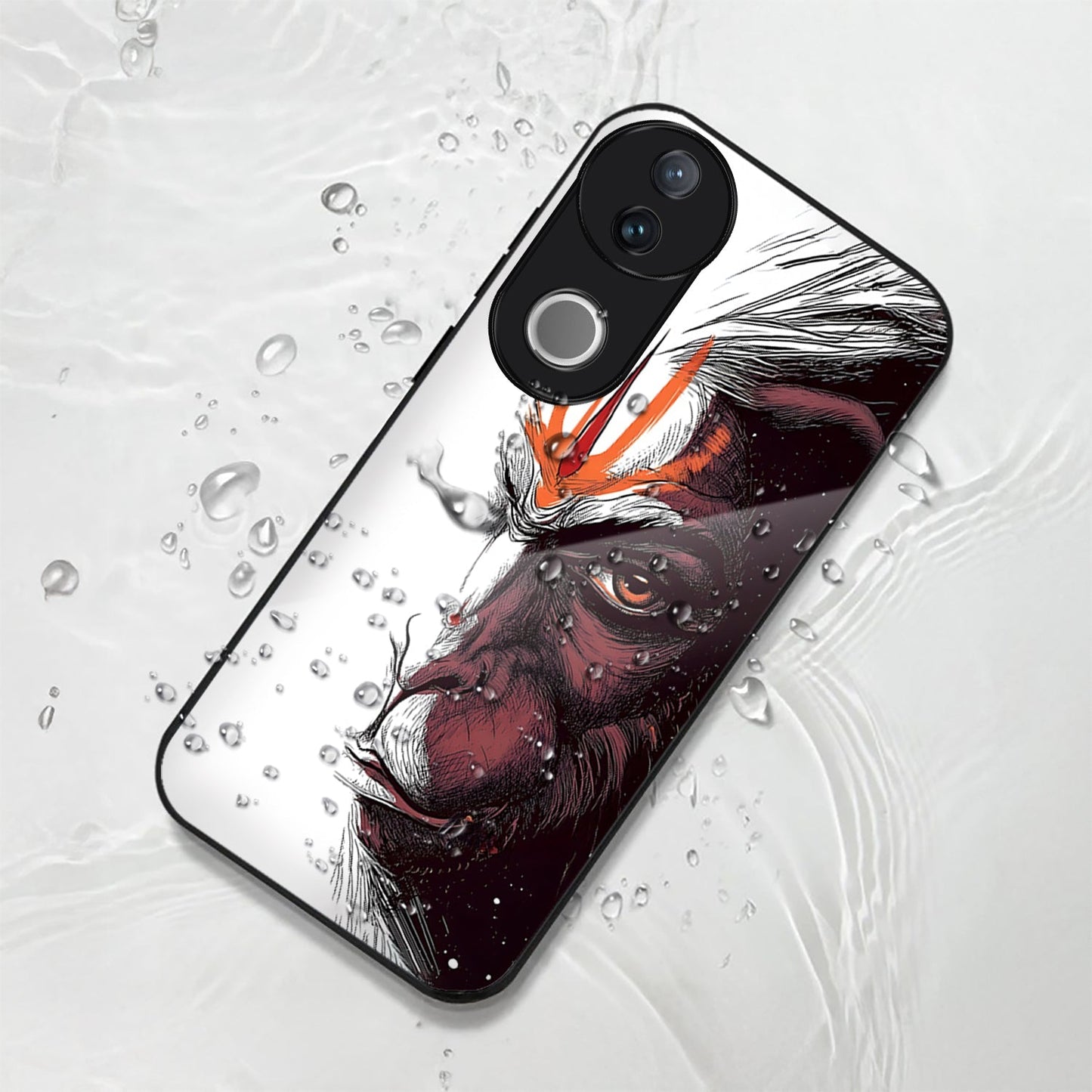 Vivo V50 5G Premium Acrylic Shockproof Glass Back Case (Hanuman)