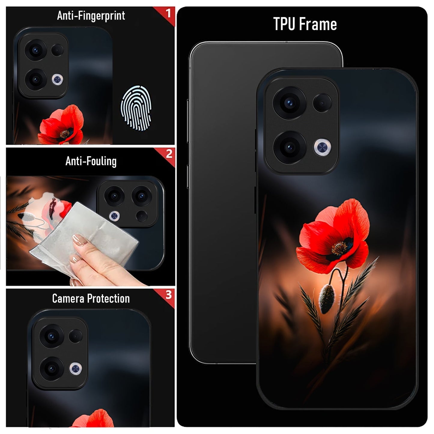 Oppo Reno 13 5G Premium Acrylic Shockproof Glass Back Case (Nature's Touch)