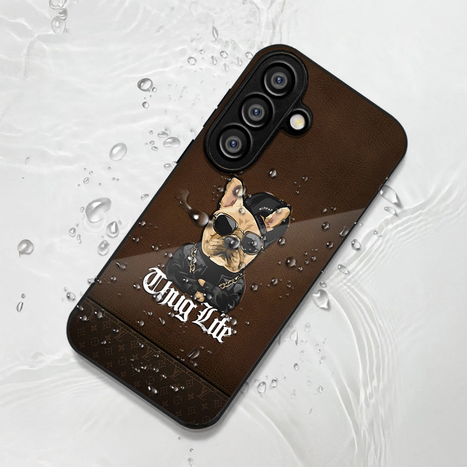 Samsung Galaxy A56 Premium Acrylic Shockproof Glass Back Case (Thug Life)