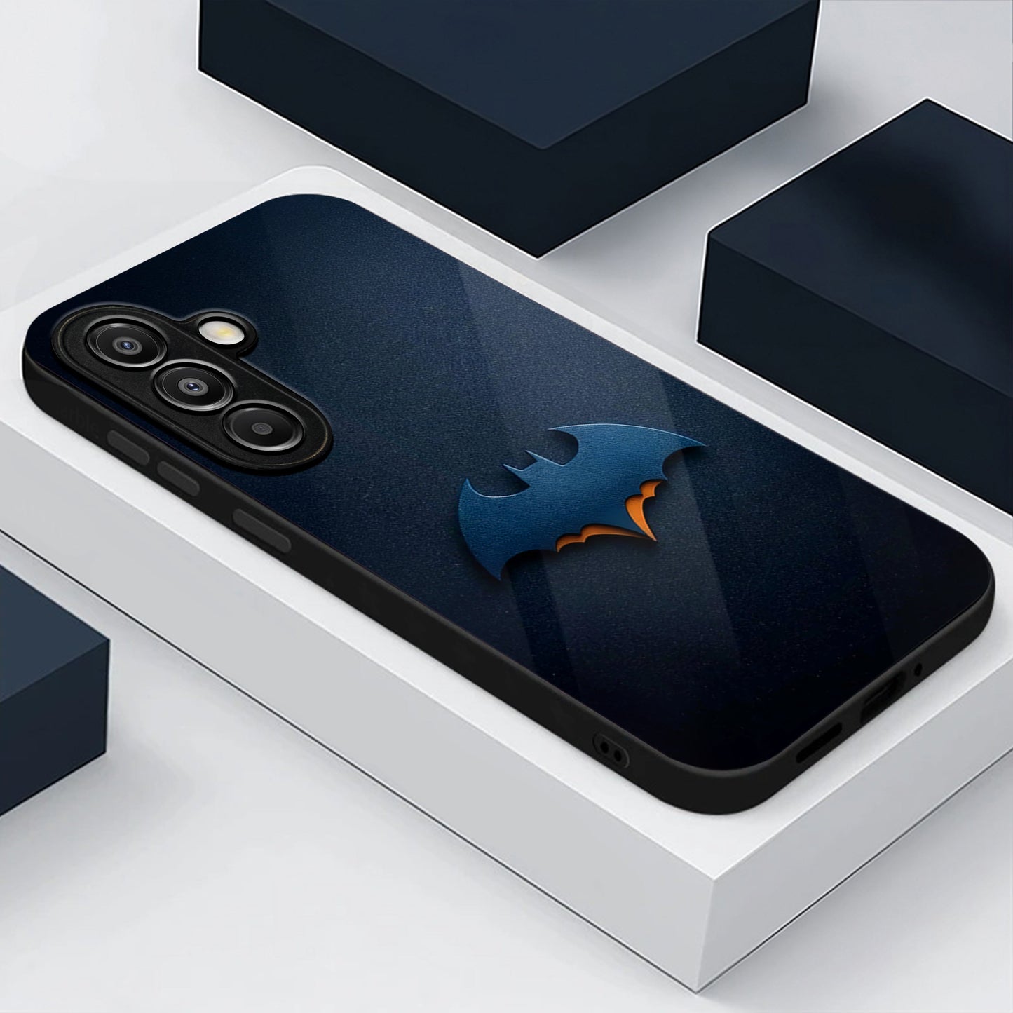 Samsung Galaxy A36 5G Premium Acrylic Shockproof Glass Back Case (Bat Logo)