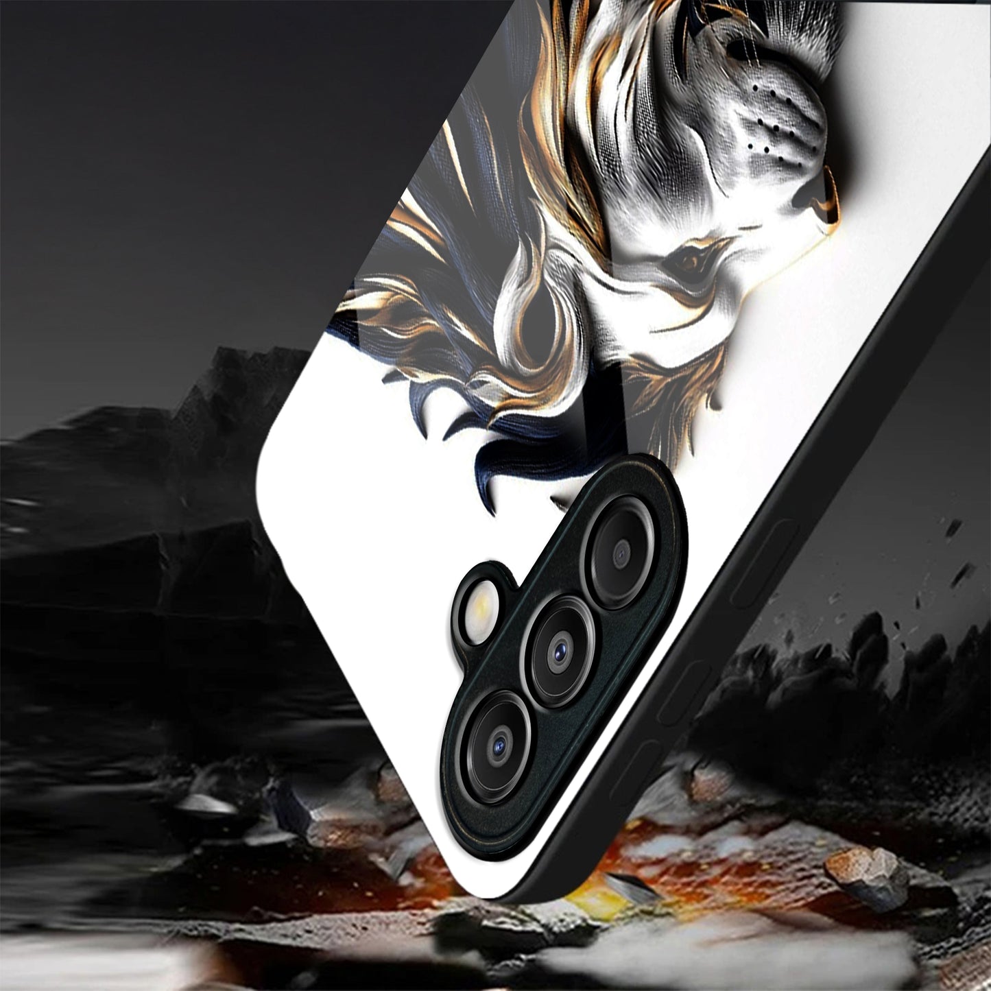 Samsung Galaxy A56 5G Premium Acrylic Shockproof Glass Back Case (King’s Flow)